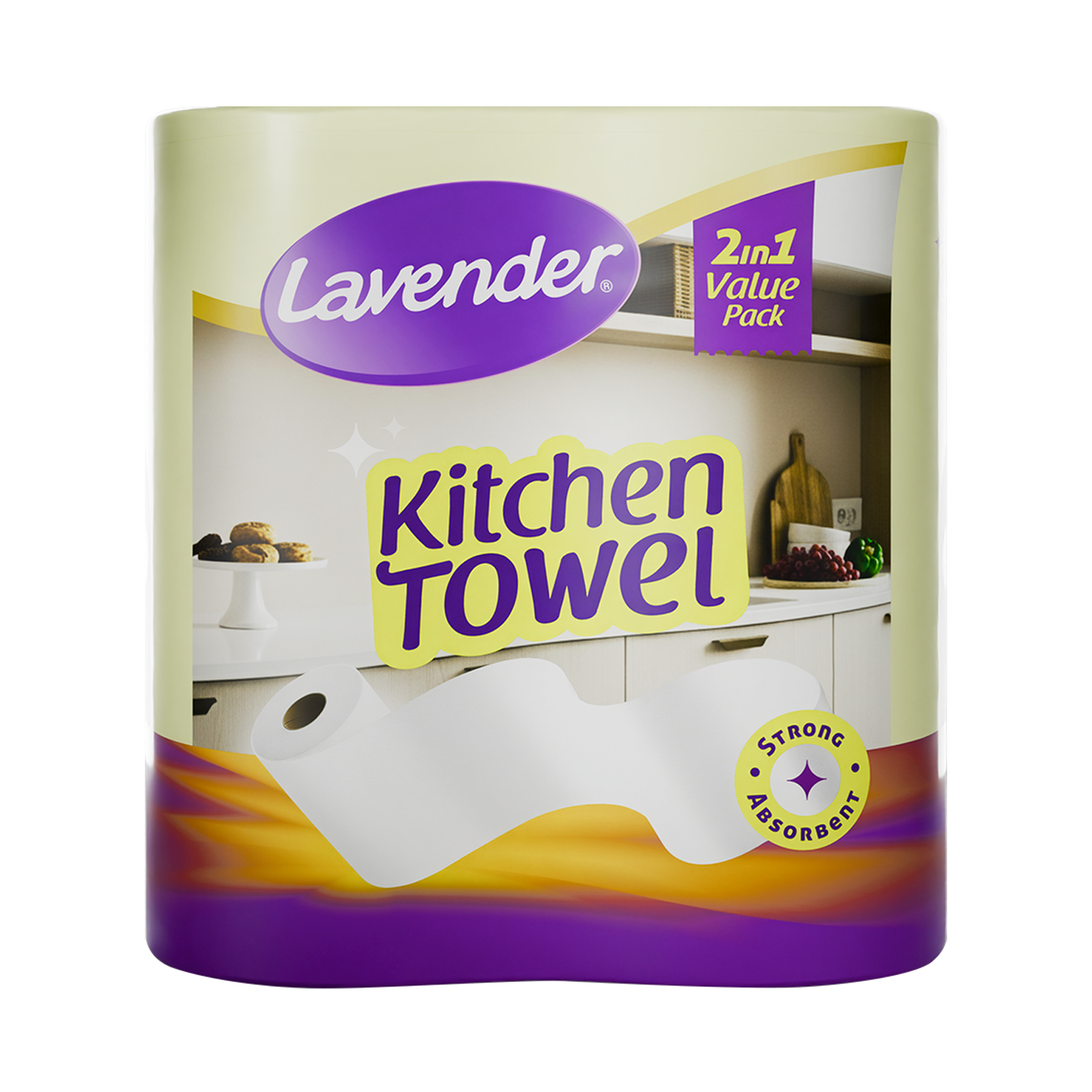 Lavender Kitchen Towel 2Roll Pack