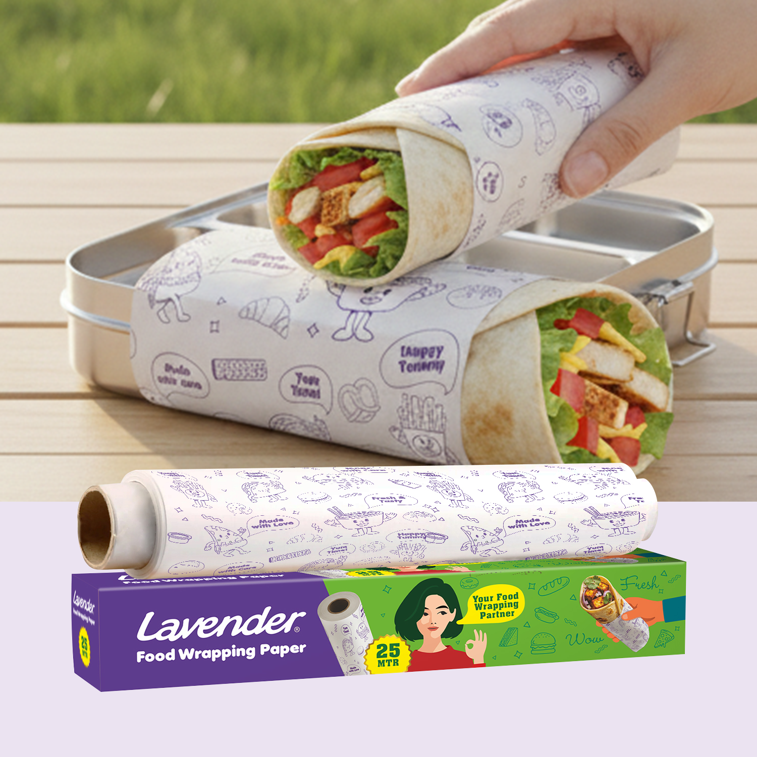 Lavender Food Wrapping Paper