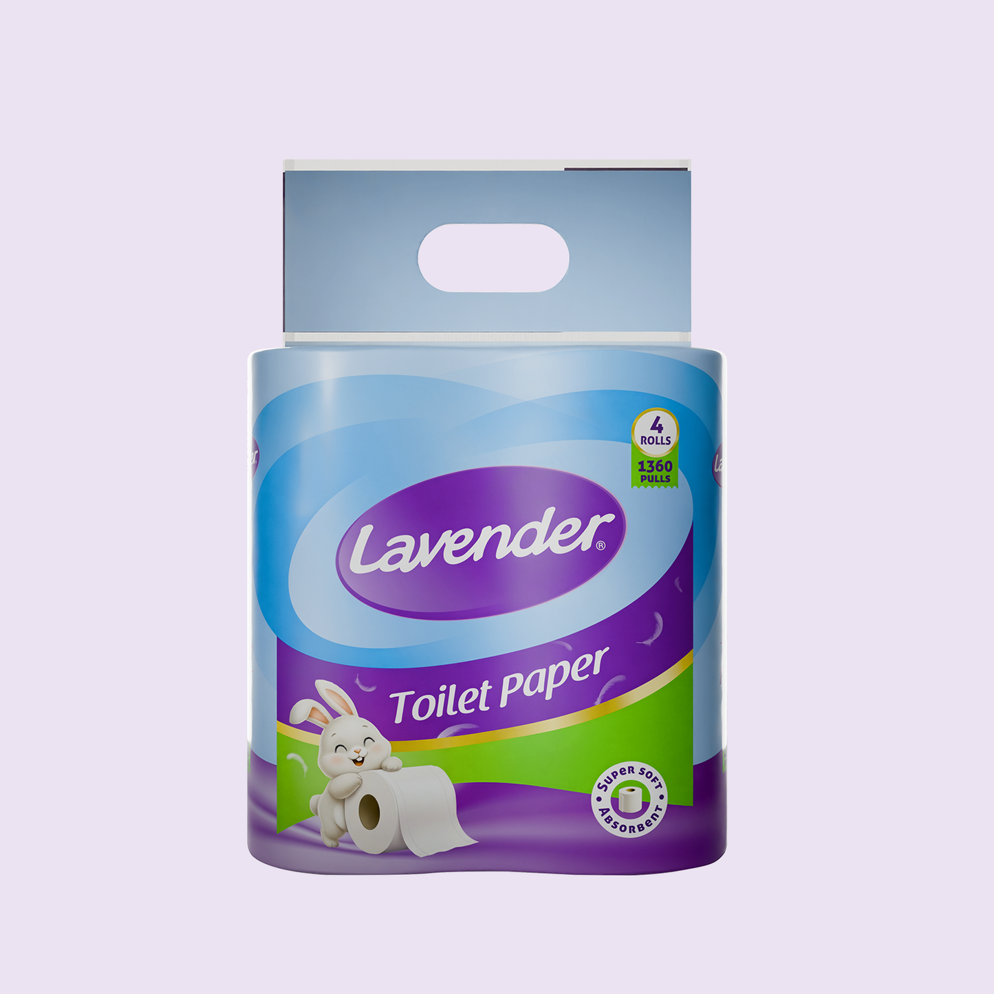 Lavender Toilet Paper 4 Roll Pack