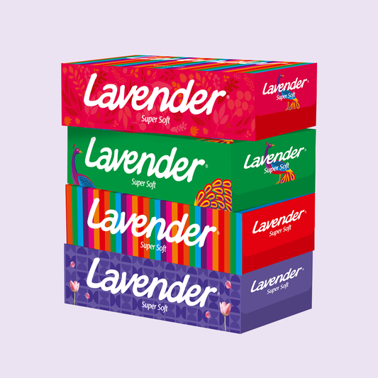 Lavender Car Tissue Box 4in1 Pack