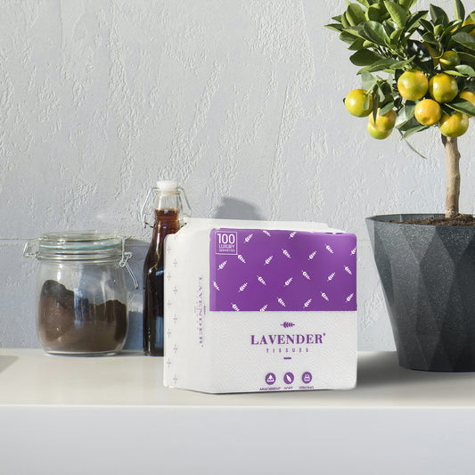 Lavender Paper Napkin Pack of 4