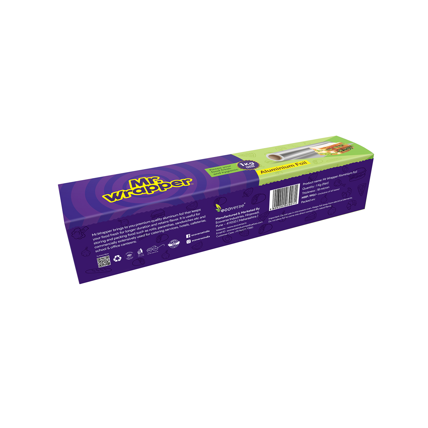 Mr.Wrapper Aluminium Foil 1KG (Heavy Duty)