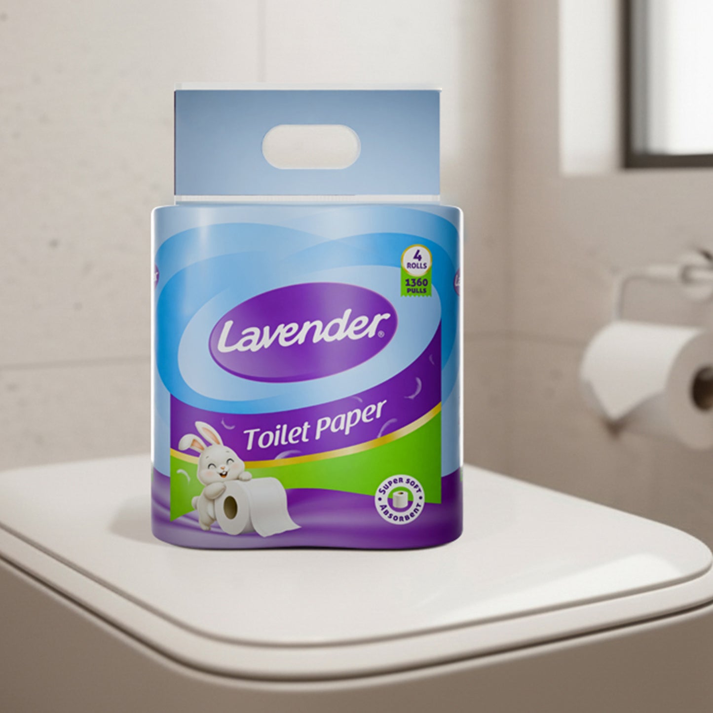 Lavender Toilet Paper 4 Roll Pack