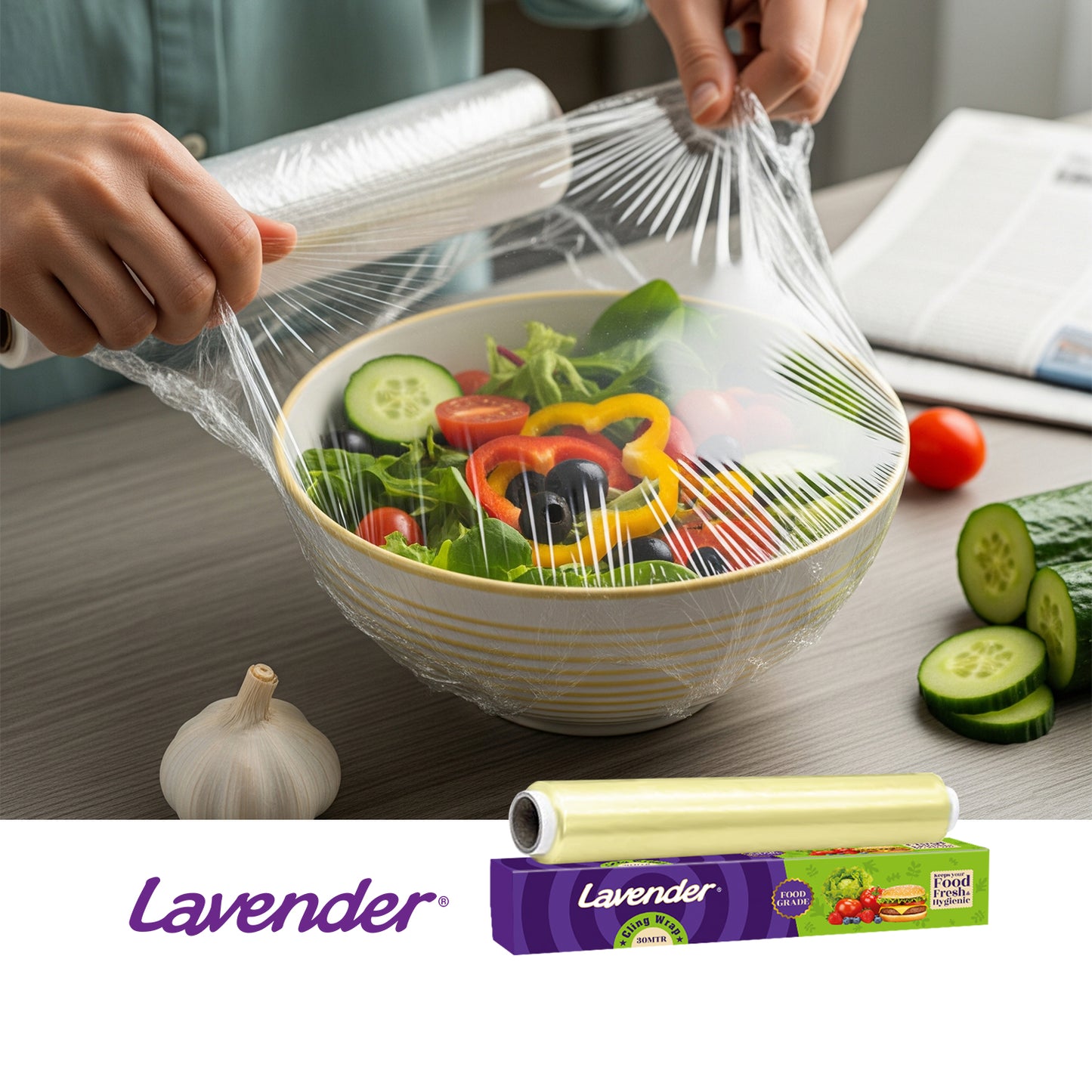 Lavender Cling Wrap Pack of 2