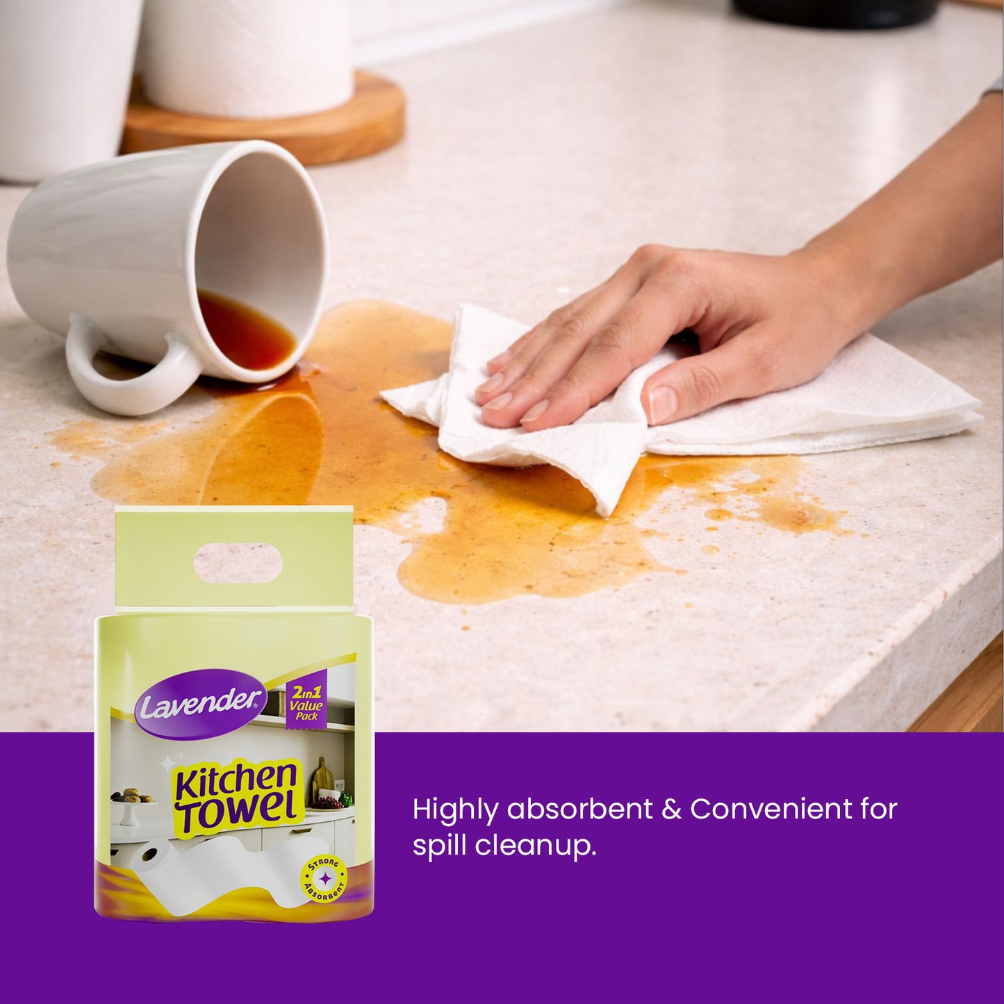 Lavender Kitchen Towel 2Roll Pack
