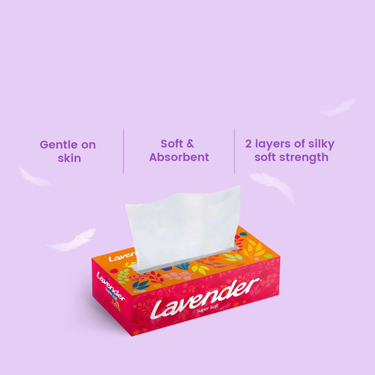 Lavender Car Tissue Box 4in1 Pack